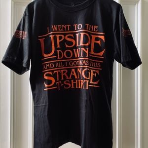 Stranger Things Short Sleeve Tee Black Upside Down